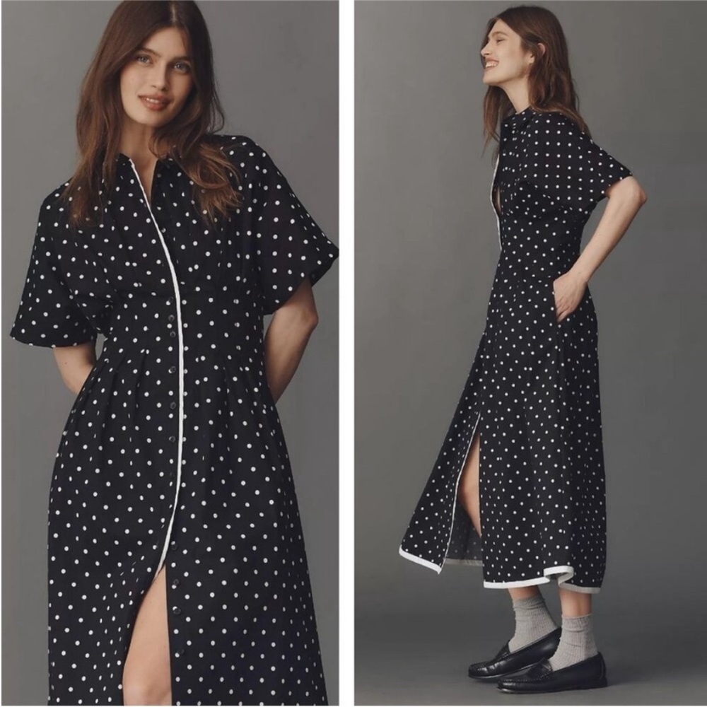 The Tobie Shirt Dress by Exquise Anthropologie Size Medium NEW